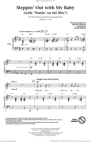 Steppin' Out With My Baby (with "Puttin' On The Ritz") (arr. Mark Hayes)