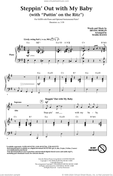 Steppin' Out With My Baby (with "Puttin' On The Ritz") (arr. Mark Hayes)