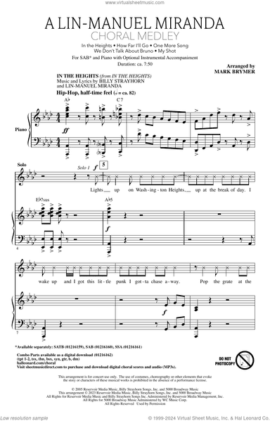 A Lin-Manuel Miranda Choral Medley (arr. Mark Brymer)