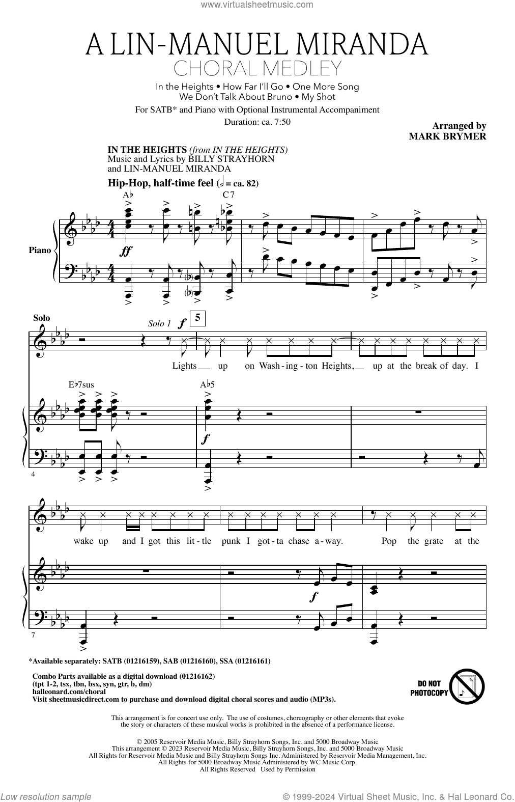 A Lin-Manuel Miranda Choral Medley (arr. Mark Brymer)