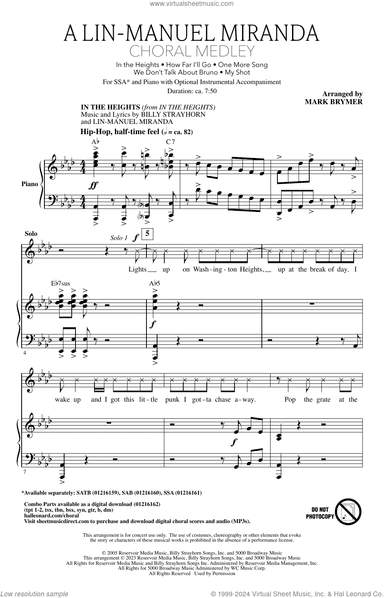 A Lin-Manuel Miranda Choral Medley (arr. Mark Brymer)