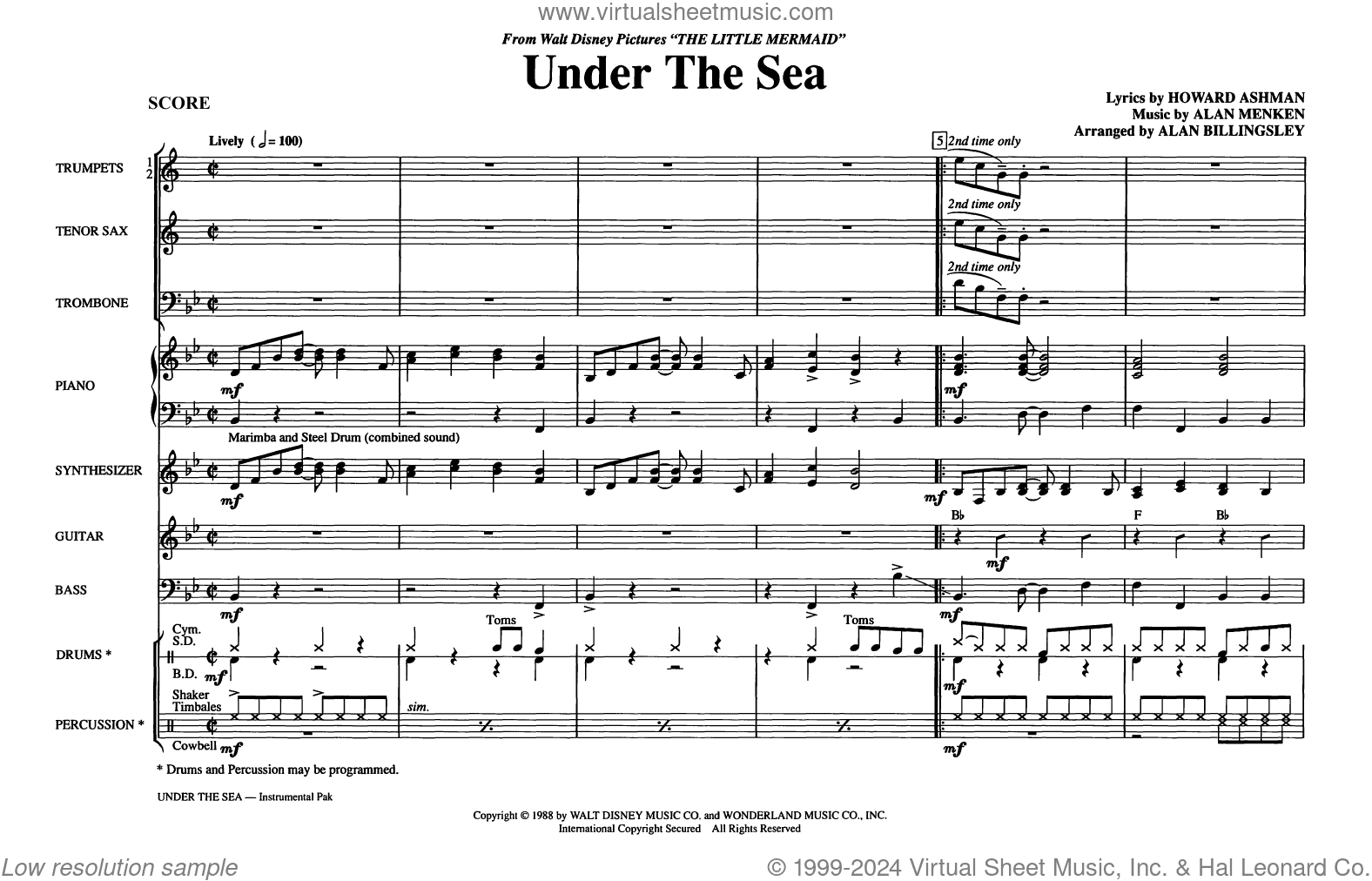 Under The Sea (arr. Alan Billingsley)