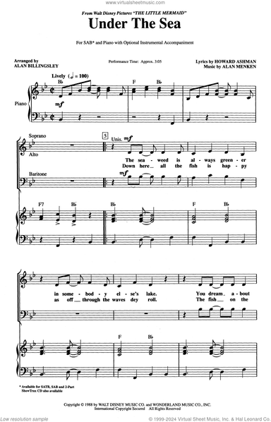 Under The Sea (from The Little Mermaid) (arr. Alan Billingsley)