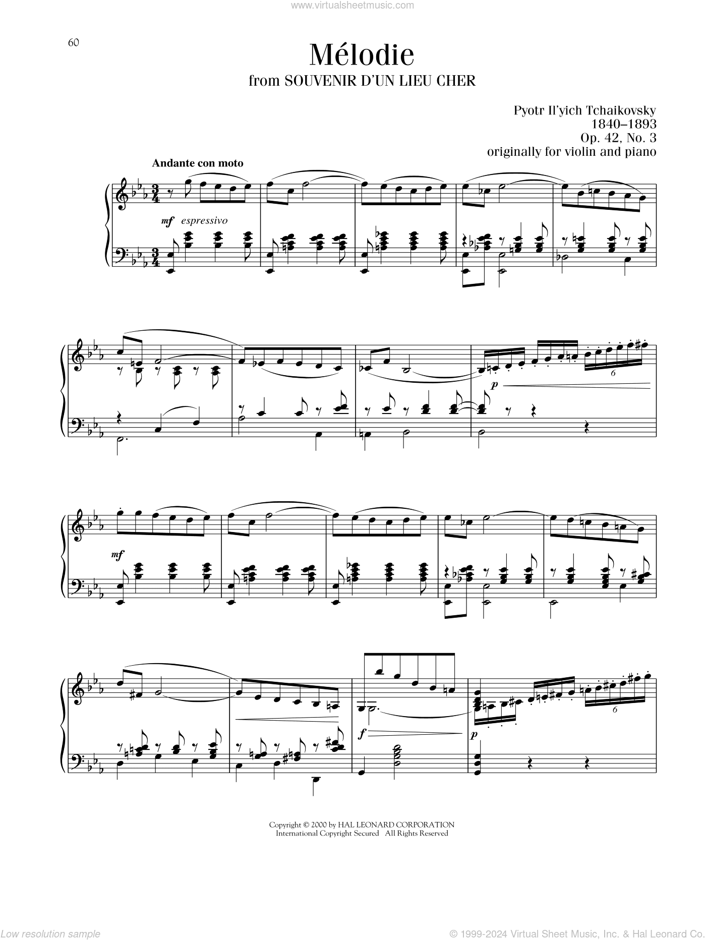 Melodie, Op. 42, No. 3