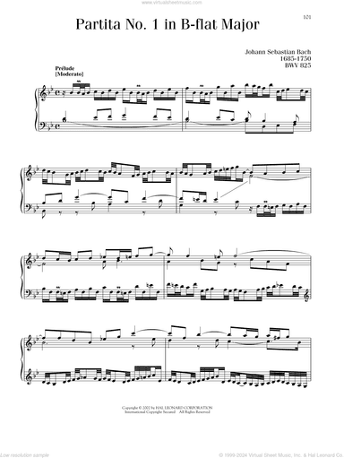 Partita No. 1 In B-Flat Major, BWV 825