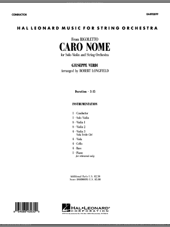 Caro Nome (from "Rigoletto") (COMPLETE)