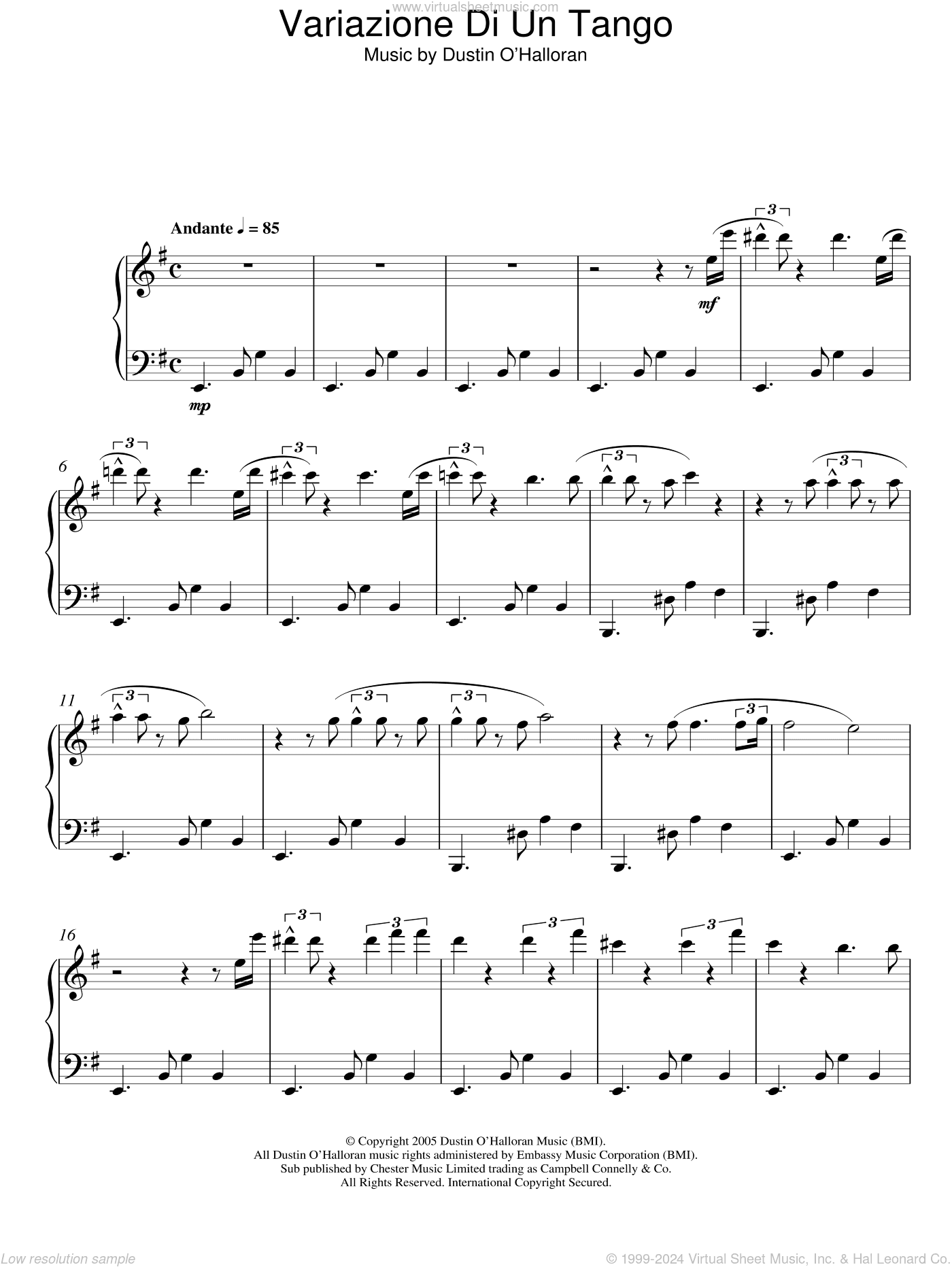 Variazione Di Un Tango