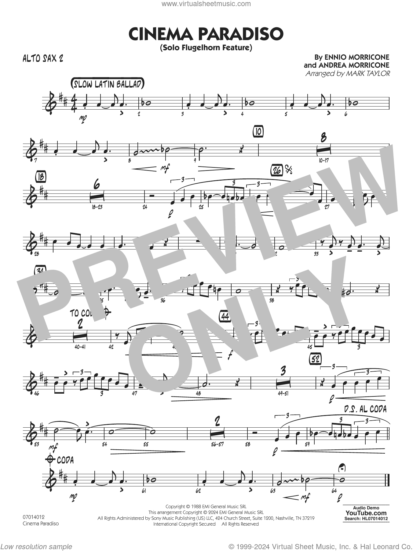 Cinema Paradiso (arr. Mark Taylor)