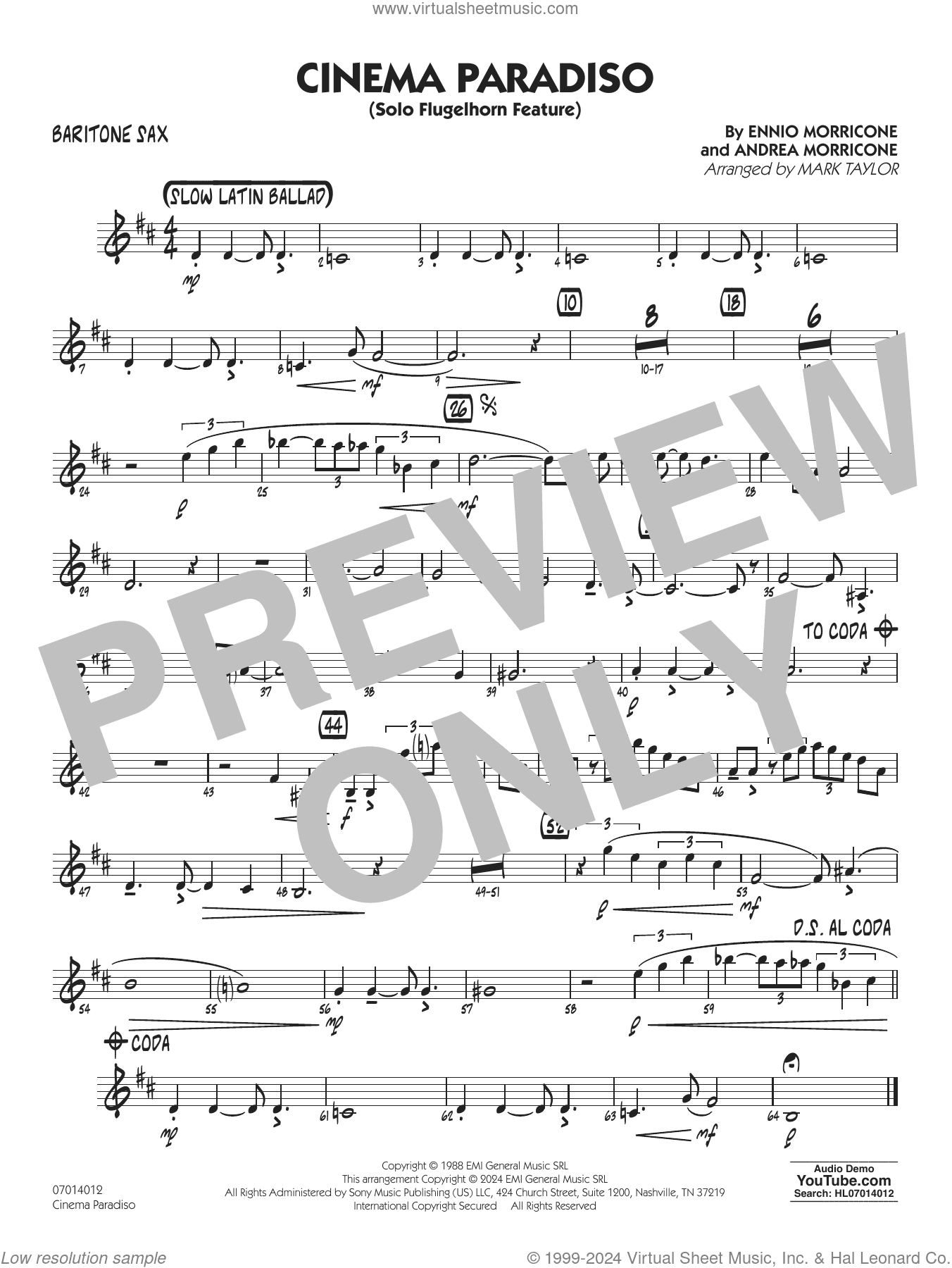 Cinema Paradiso (arr. Mark Taylor)