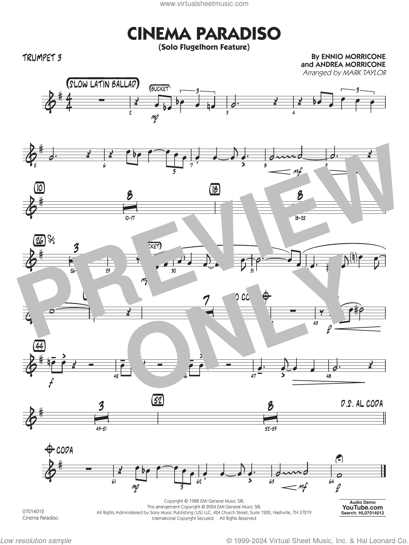 Cinema Paradiso (arr. Mark Taylor)