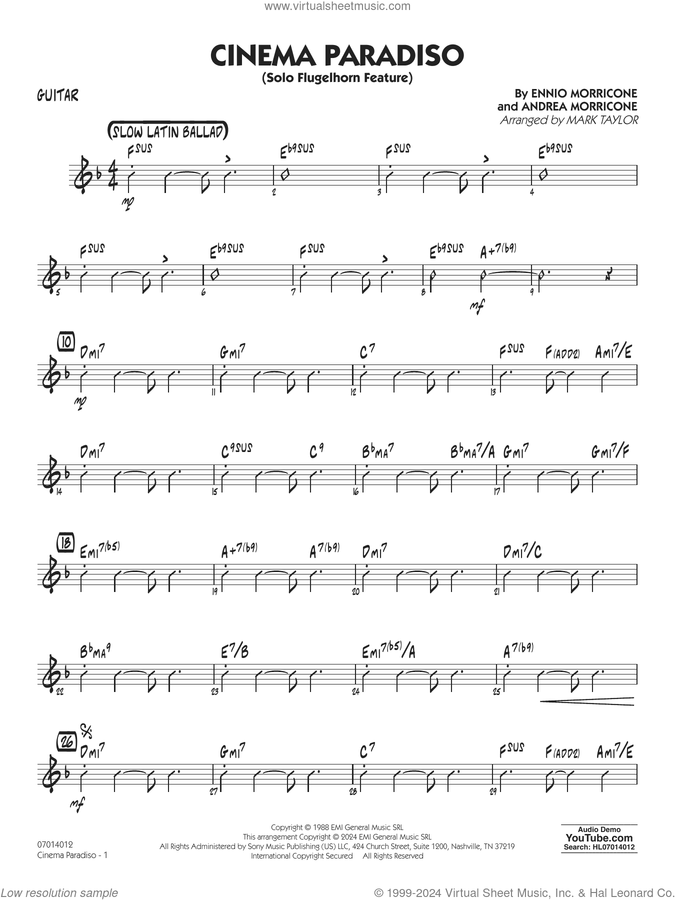 Cinema Paradiso (arr. Mark Taylor)