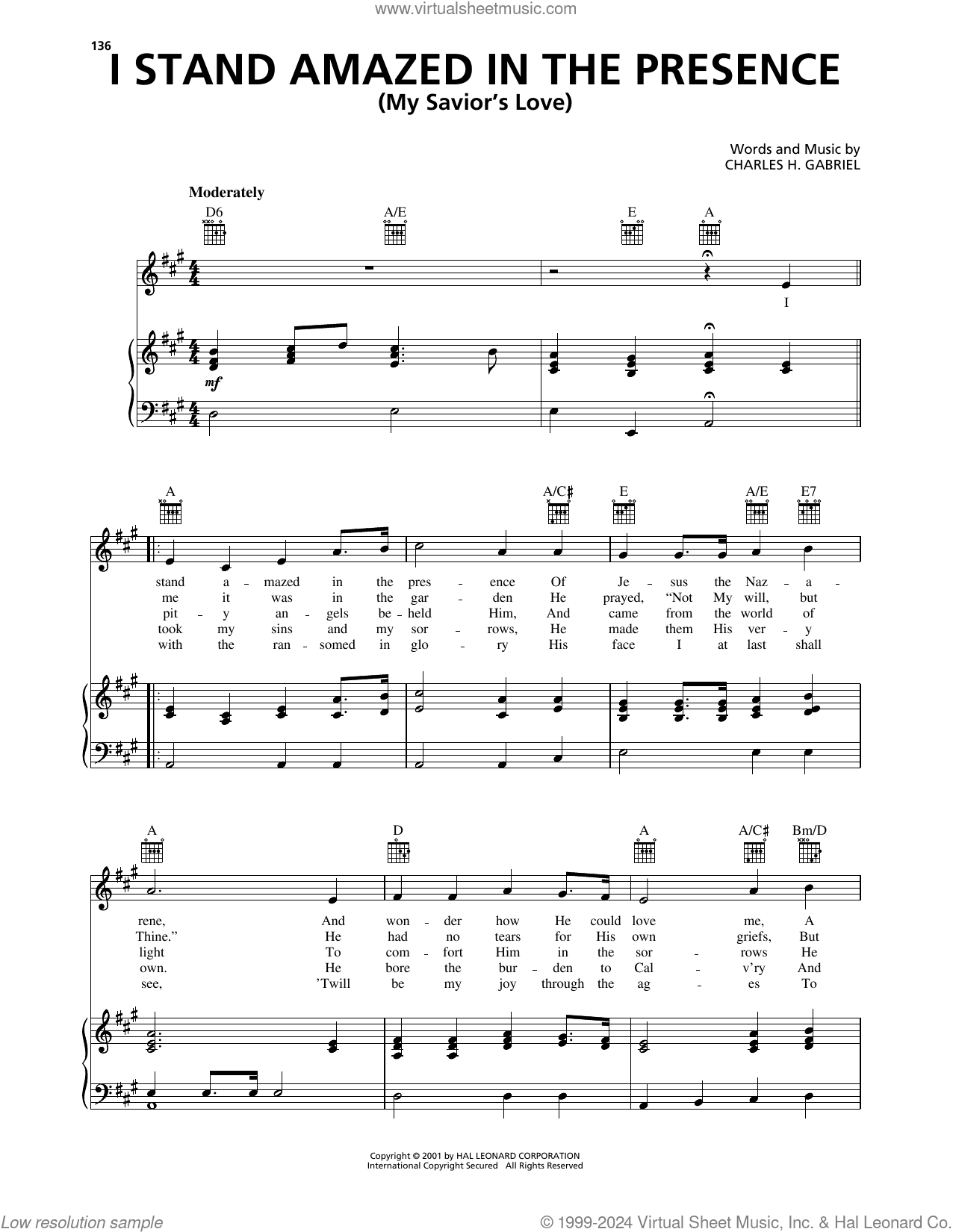I Stand Amazed In The Presence (My Savior's Love)