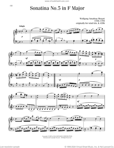 Sonatina No. 5 In F Major