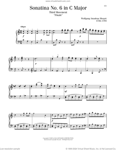 Sonatina No. 6 In C Major, Third Movement ("Finale")