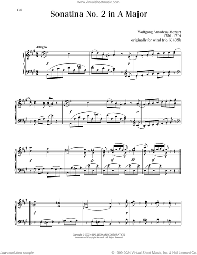 Sonatina No. 2 In A Major