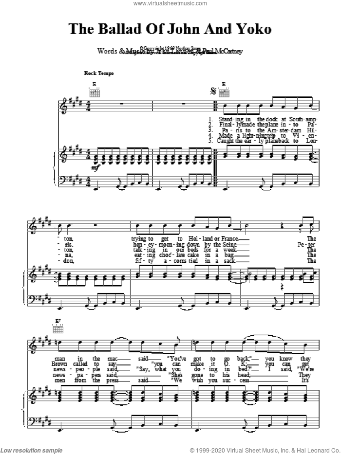The Ballad Of John And Yoko