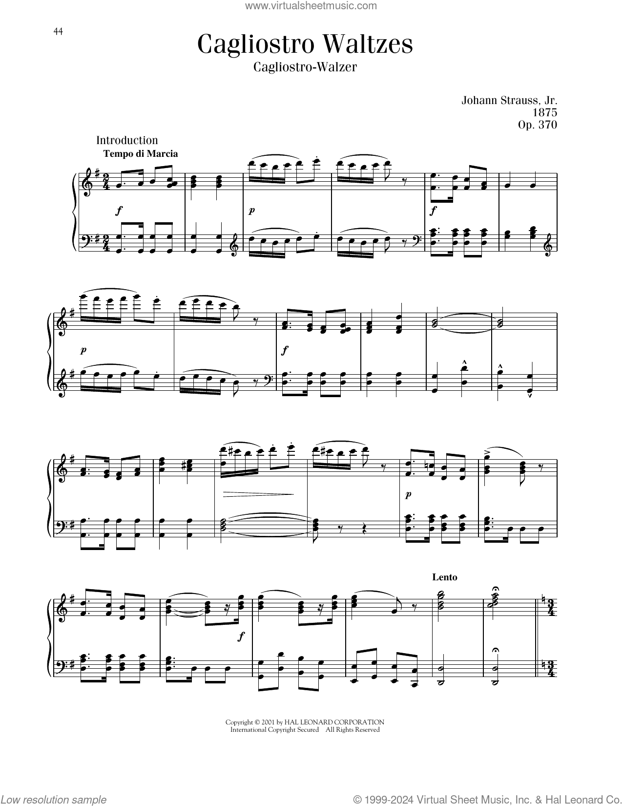 Cagliostro Waltzes, Op. 370