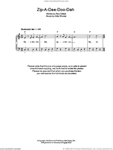 Zip-A-Dee-Doo-Dah (from Song Of The South)