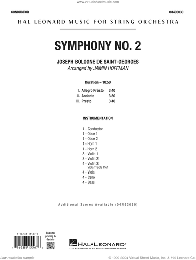 Symphony No. 2 (arr. Jamin Hoffman) (COMPLETE)
