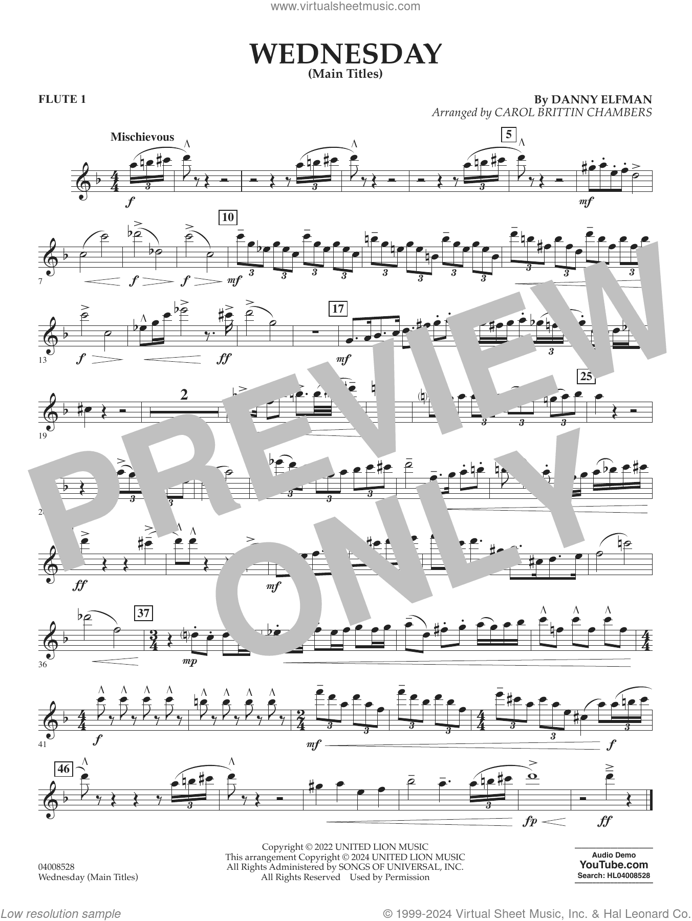 Wednesday (arr. Carol Brittin Chambers)