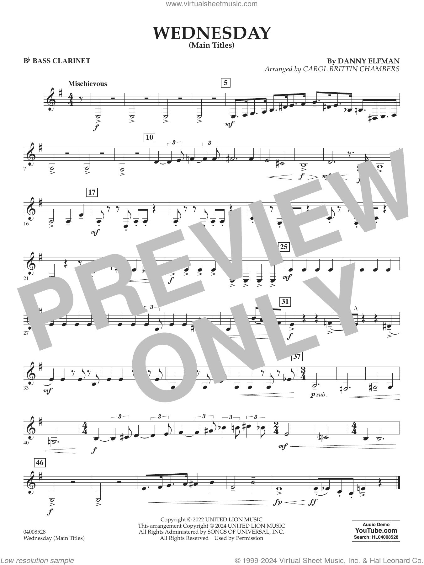Wednesday (arr. Carol Brittin Chambers)