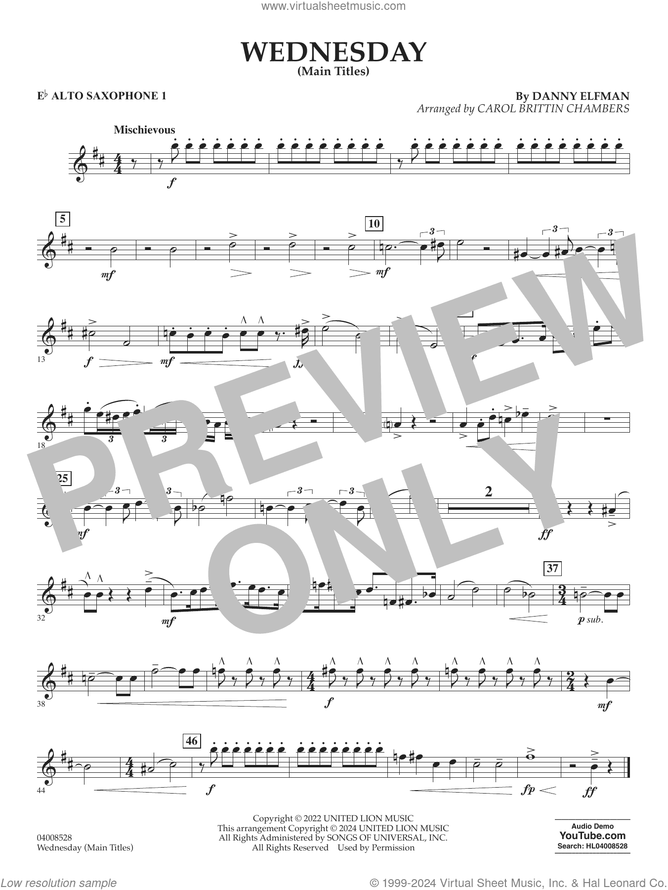 Wednesday (arr. Carol Brittin Chambers)