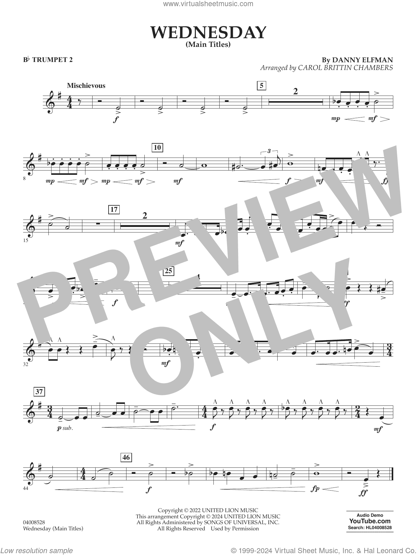 Wednesday (arr. Carol Brittin Chambers)