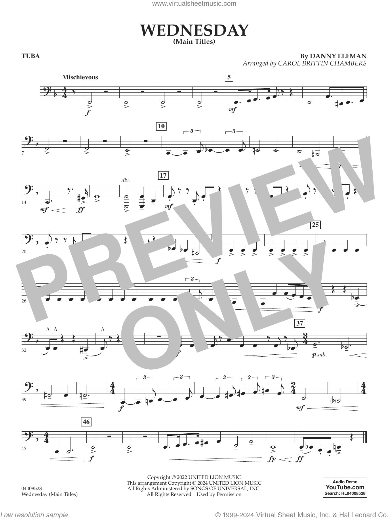 Wednesday (arr. Carol Brittin Chambers)