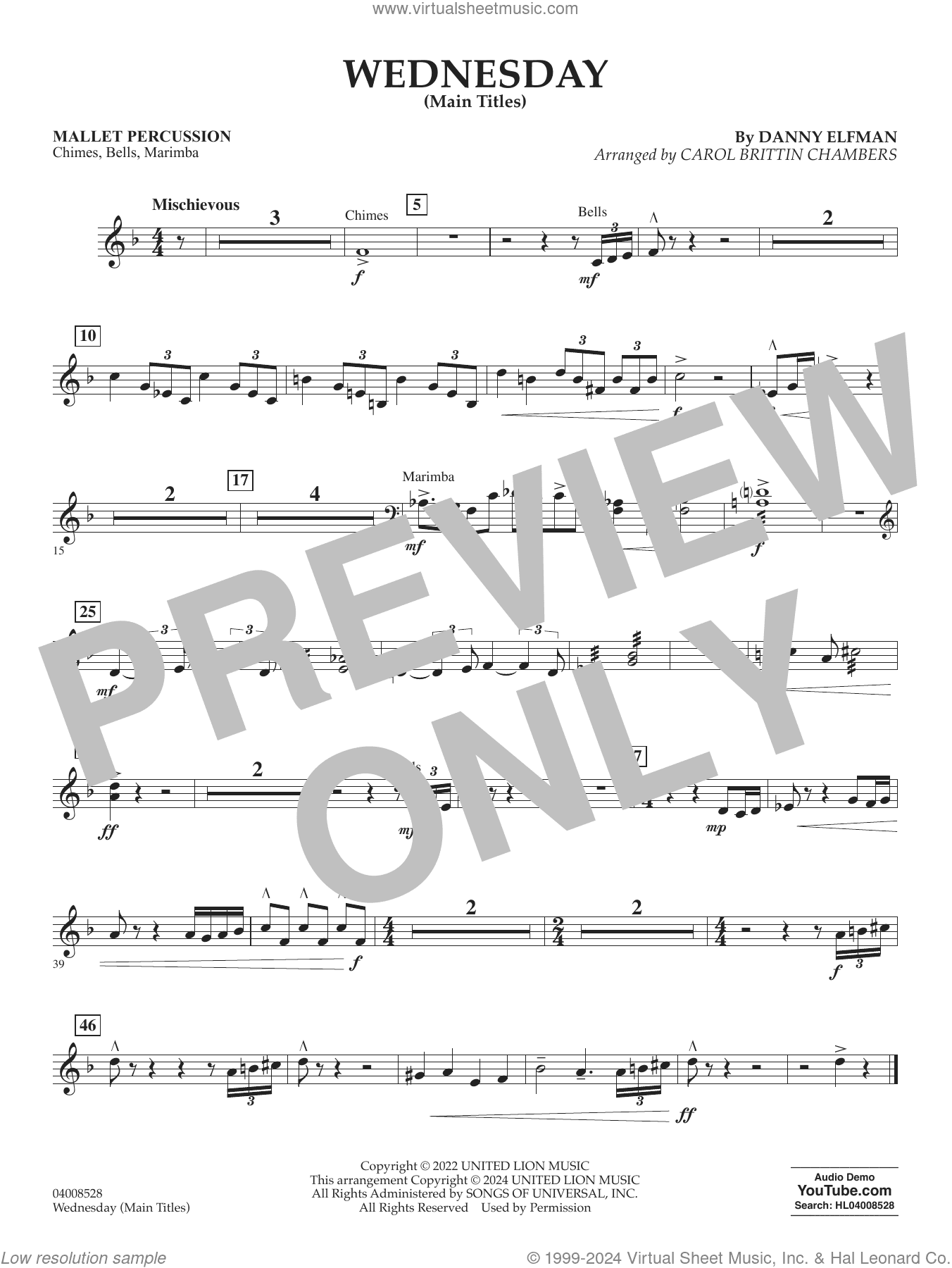 Wednesday (arr. Carol Brittin Chambers)