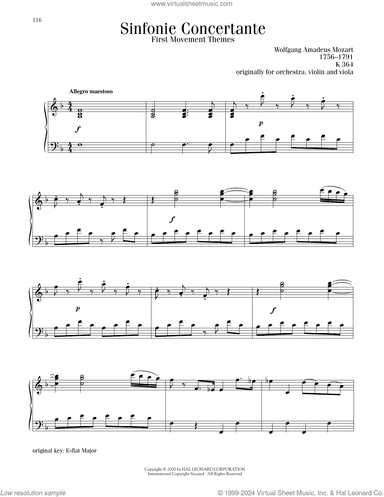 Sinfonie Concertante, First Movement Themes