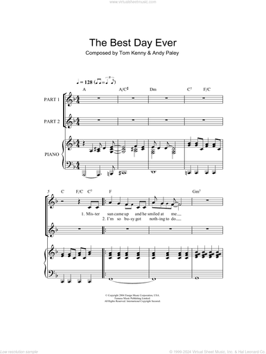 The Best Day Ever (from The SpongeBob SquarePants Movie) (arr. Rick Hein)