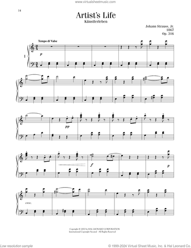 Artist's Life, Op. 316