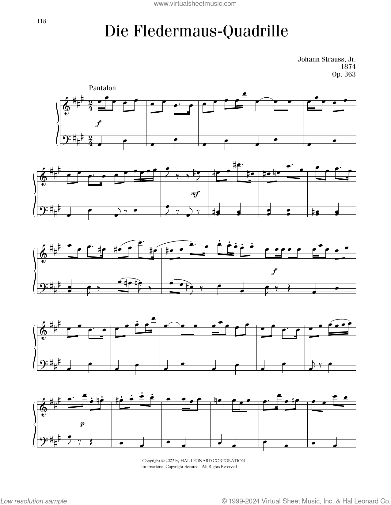 Fledermaus-Quadrille, Op. 363