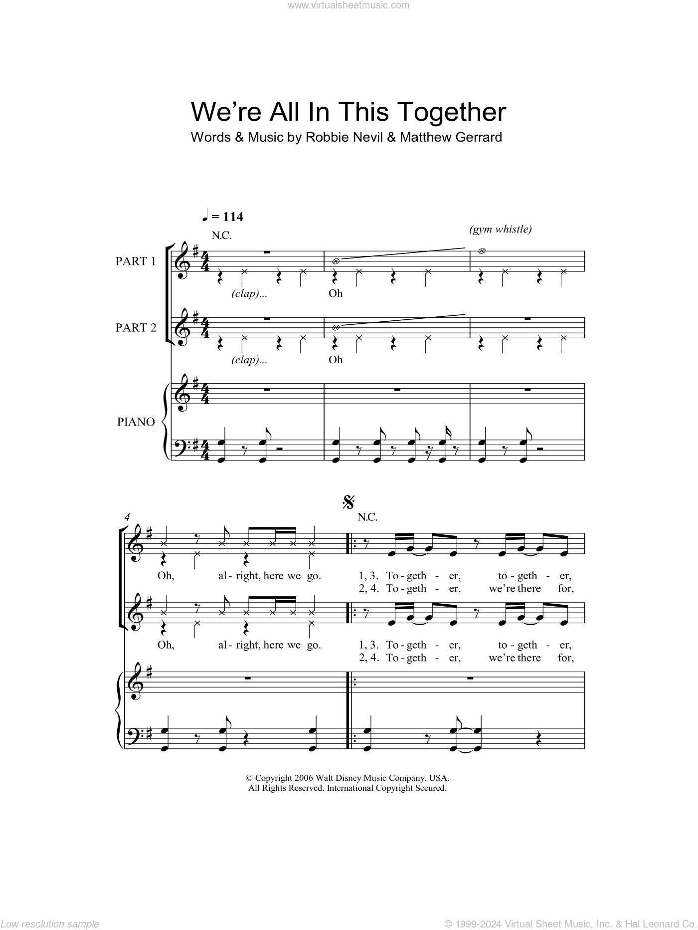 We're All In This Together (from High School Musical) (arr. Rick Hein)