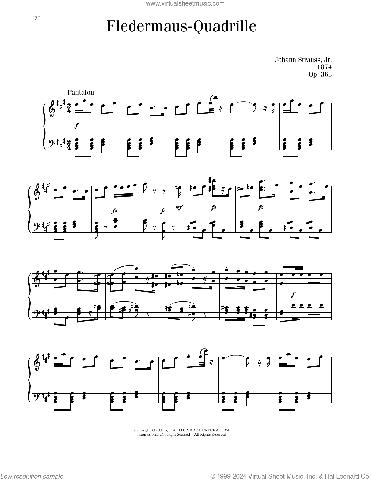 Fledermaus-Quadrille, Op. 363