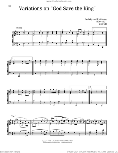 7 Variations On God Save The King, WoO 78