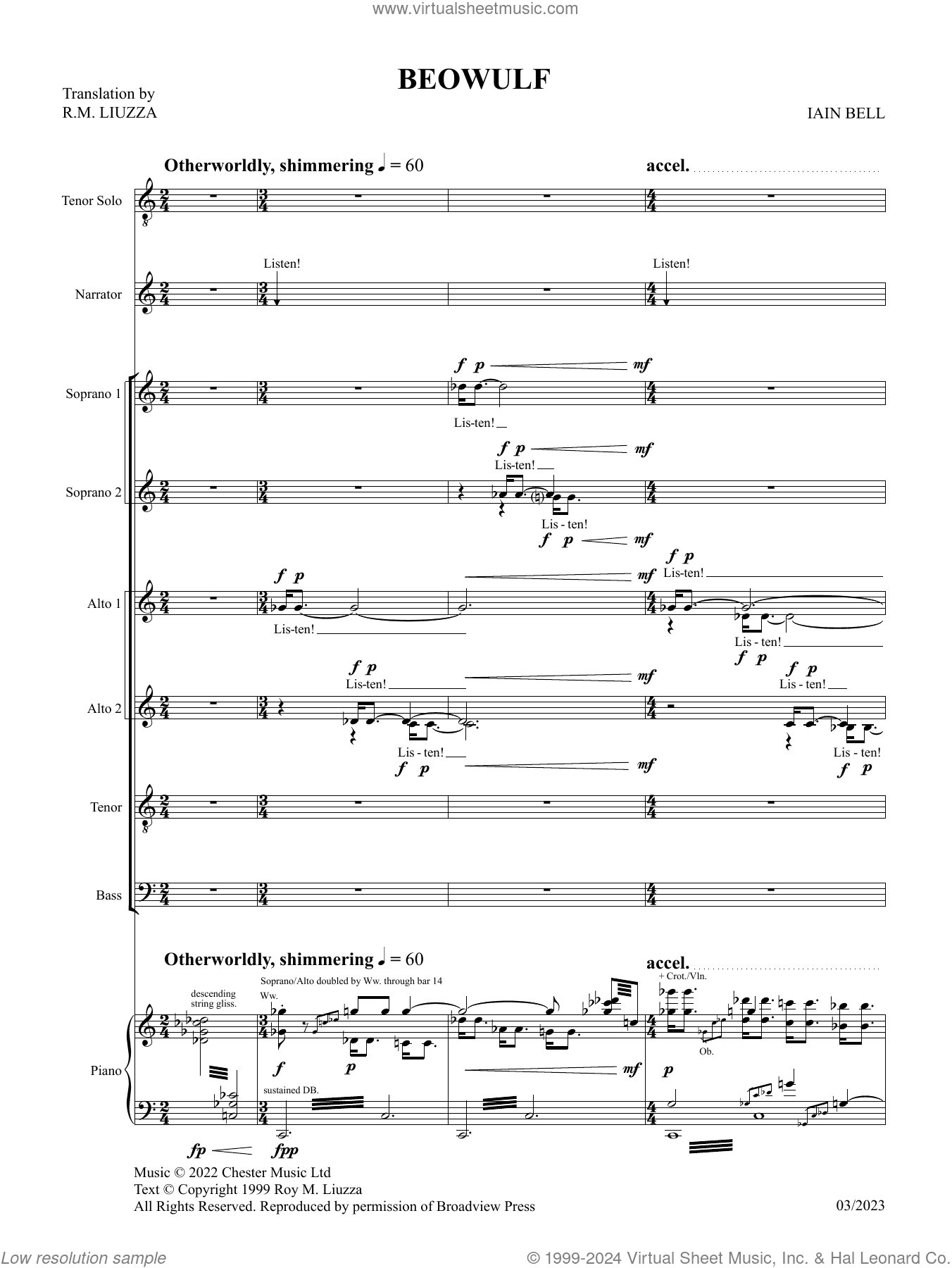 Beowulf (Vocal Score)