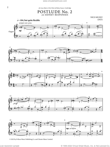 Postlude No. 2 on Sidney Responses