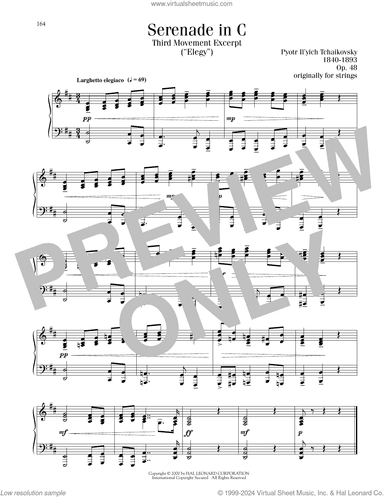 Serenade In C, Op. 48, Third Movement ("Elegy") Excerpt