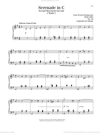 Serenade In C, Op. 48, Second Movement ("Waltz") Excerpt