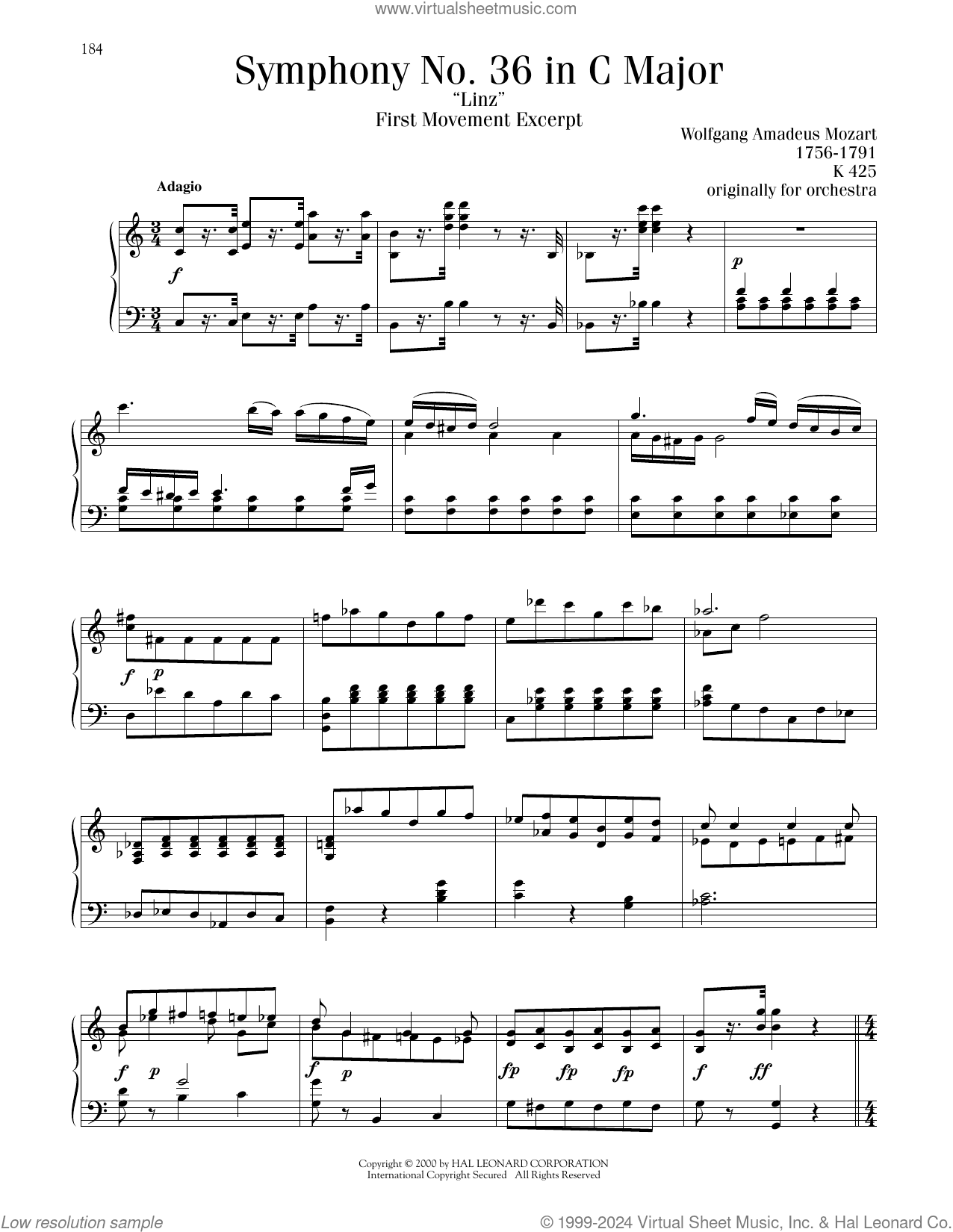 Symphony No. 36 ("Linz"), First Movement Excerpt