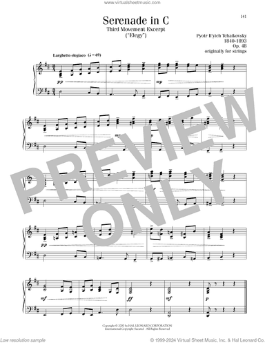 Serenade In C, Op. 48, Third Movement ("Elegy") Excerpt
