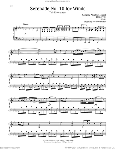 Serenade No. 10 For Winds, Third Movement