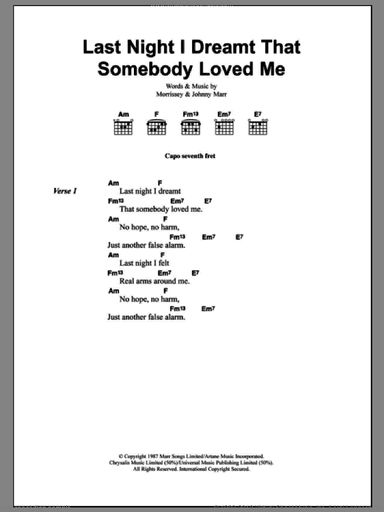 Last Night I Dreamt That Somebody Loved Me