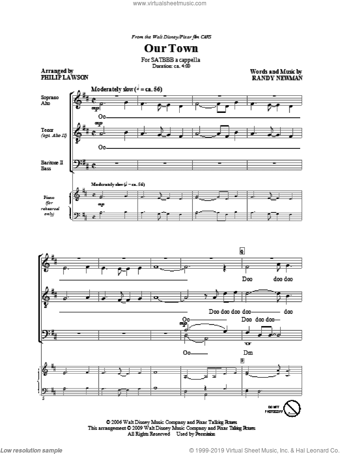 Our Town (from Cars) (arr. Philip Lawson)