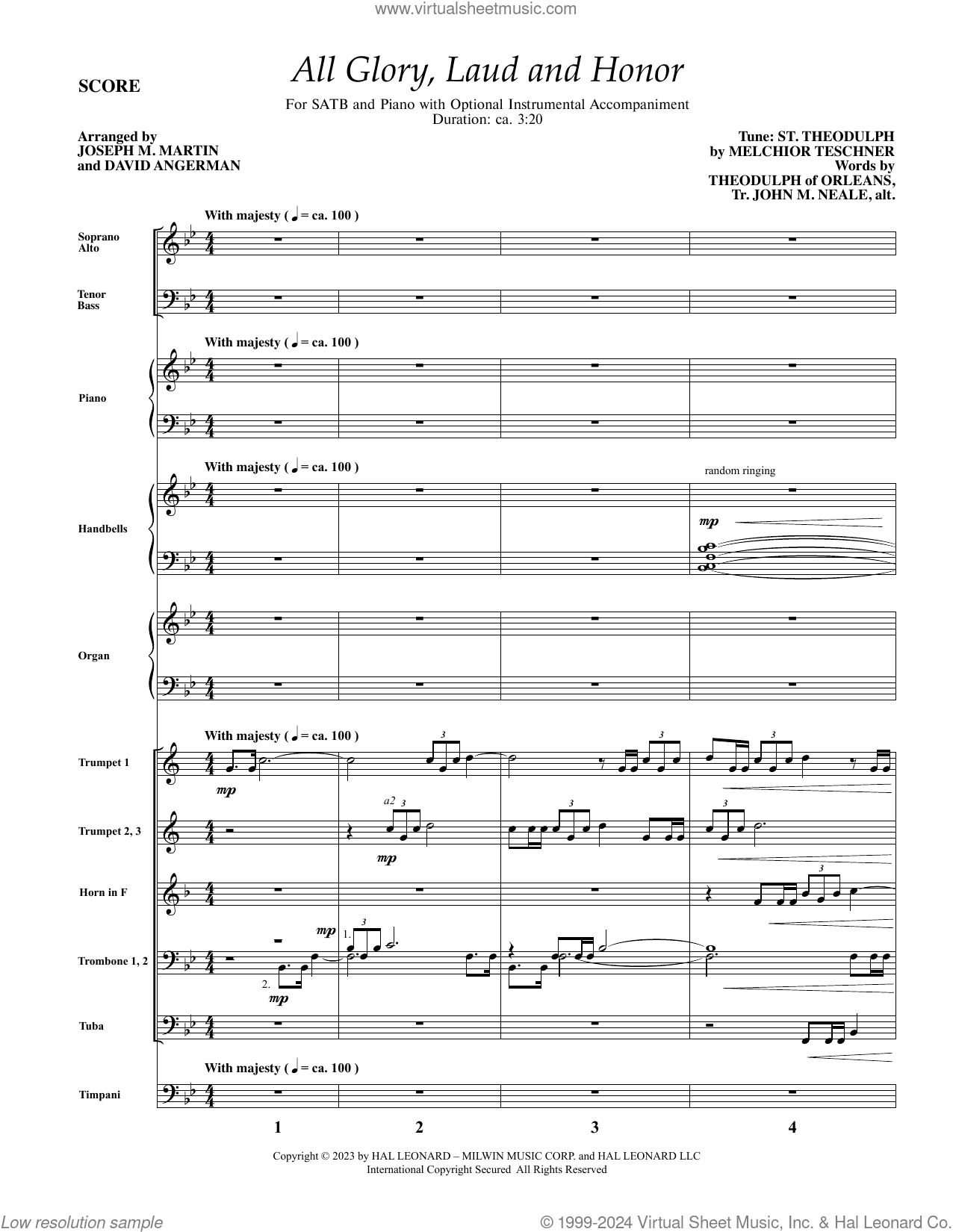 All Glory, Laud and Honor (Brass) (COMPLETE)