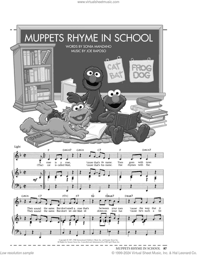 Muppets Rhyme In School (from Sesame Street)
