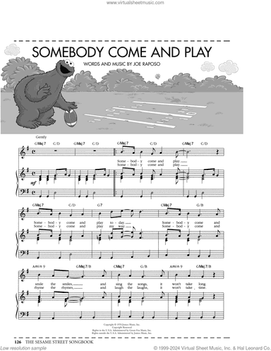 Somebody Come And Play (from Sesame Street)