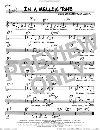 In A Mellow Tone (Low Voice)