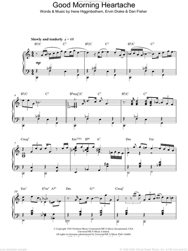 Good Morning Heartache, (intermediate)